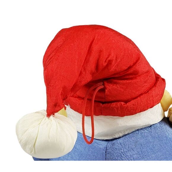 Vintage Santa Claus Plush Gnome Nylon J.S. International Christmas Korea 15" - Picture 7 of 13